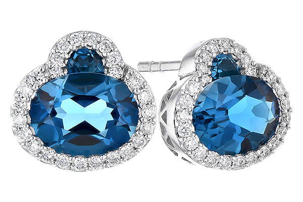 H318-98118: EARR 2.60 TW LONDON BLUE TOPAZ 2.81 TGW