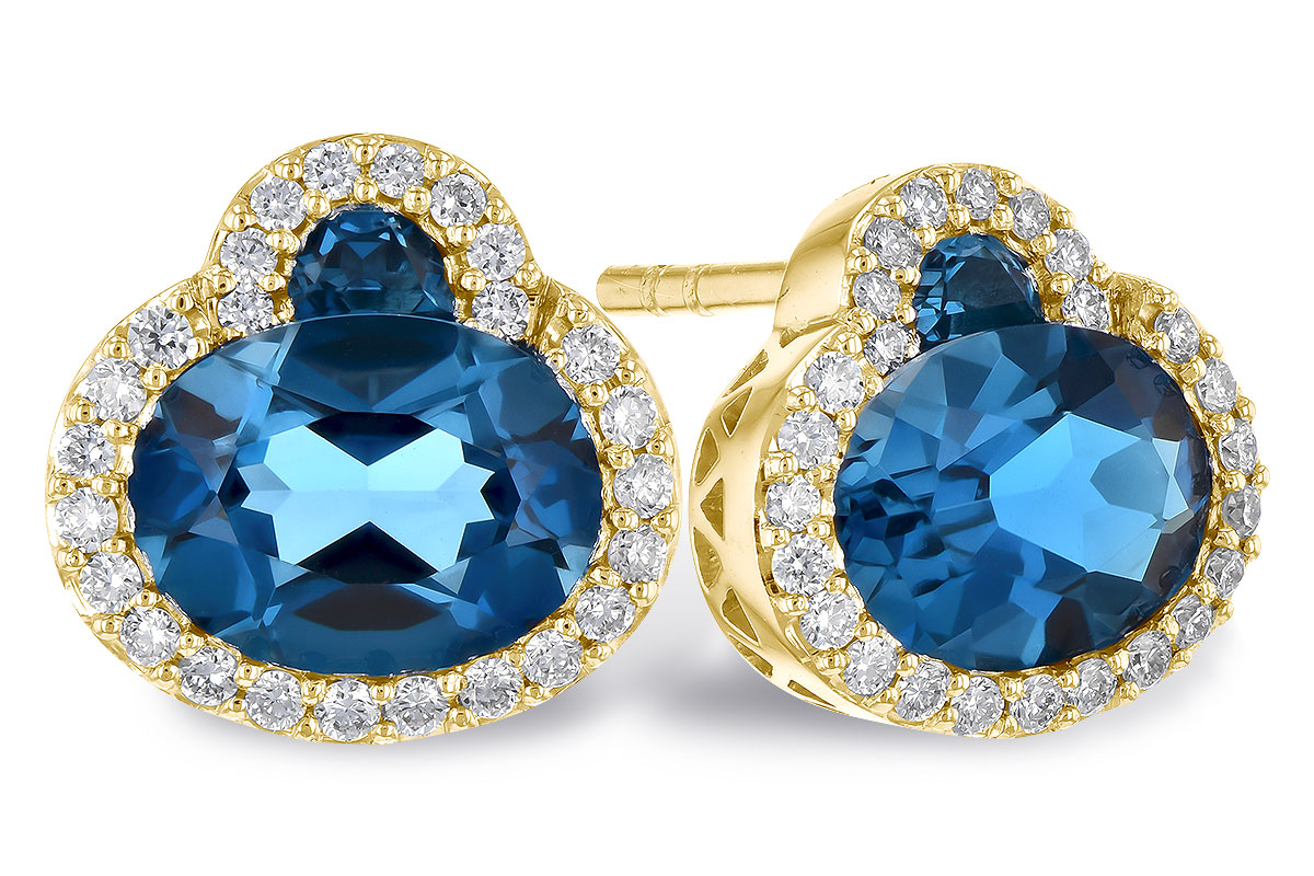 H318-98118: EARR 2.60 TW LONDON BLUE TOPAZ 2.81 TGW