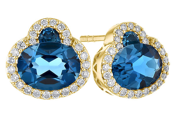H318-98118: EARR 2.60 TW LONDON BLUE TOPAZ 2.81 TGW