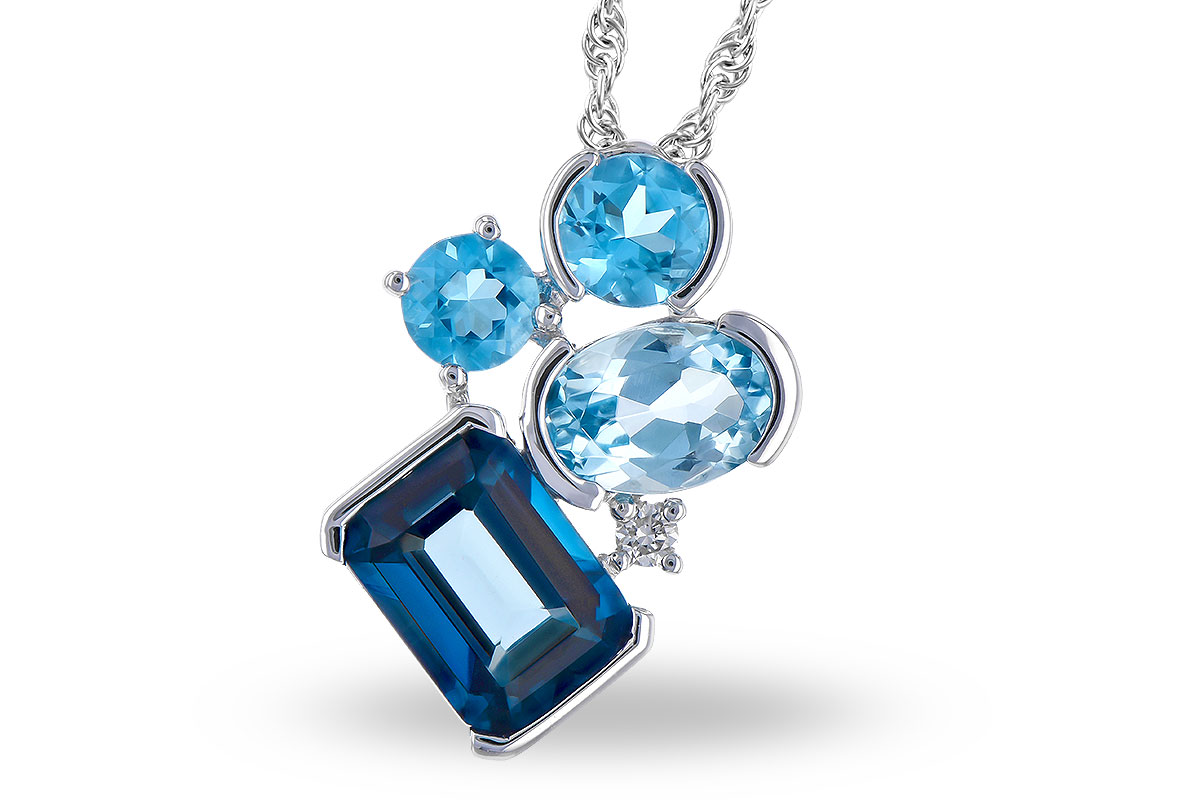 H318-98136: NECK 3.08 BLUE TOPAZ TW 3.11 TGW