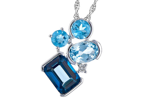 H318-98136: NECK 3.08 BLUE TOPAZ TW 3.11 TGW