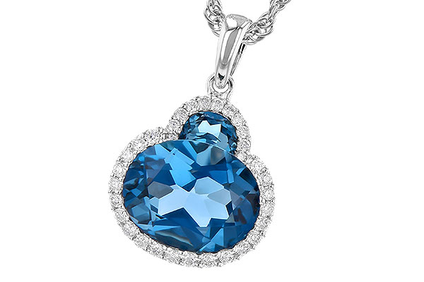 H318-98163: NECK 2.86 LONDON BLUE TOPAZ 3.00 TGW (10X8 OVAL)