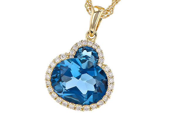 H318-98163: NECK 2.86 LONDON BLUE TOPAZ 3.00 TGW (10X8 OVAL)
