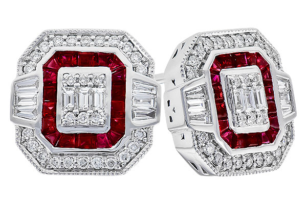 H319-82654: EARR .58 TW RUBY .96 TGW