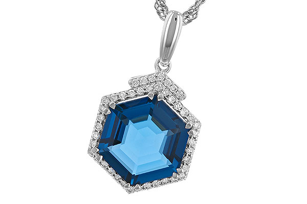 H319-86327: NECK 3.94 TW LONDON BLUE TOPAZ 4.12 TGW