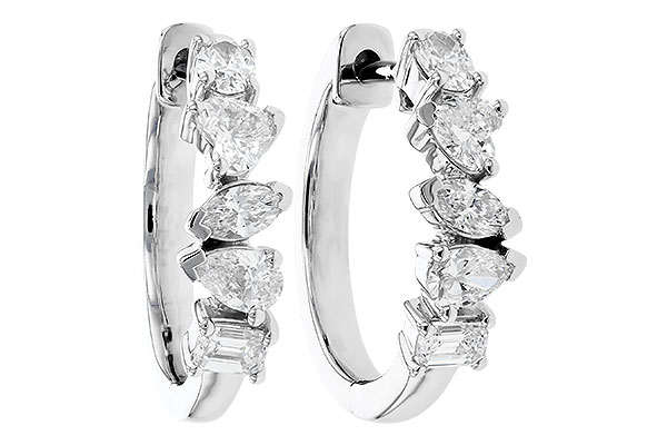 H319-89045: EARRINGS .70 TW FANCY CUT DIAS