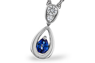 H320-76318: NECKLACE .21 SAPPHIRE .27 TGW (4x3 SAPP)