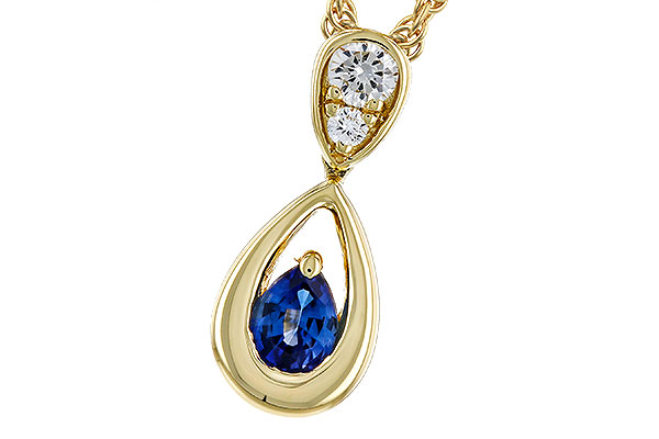 H320-76318: NECKLACE .21 SAPPHIRE .27 TGW (4x3 SAPP)