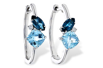 H320-77182: EARRINGS 1.82 TW BLUE TOPAZ 1.86 TGW