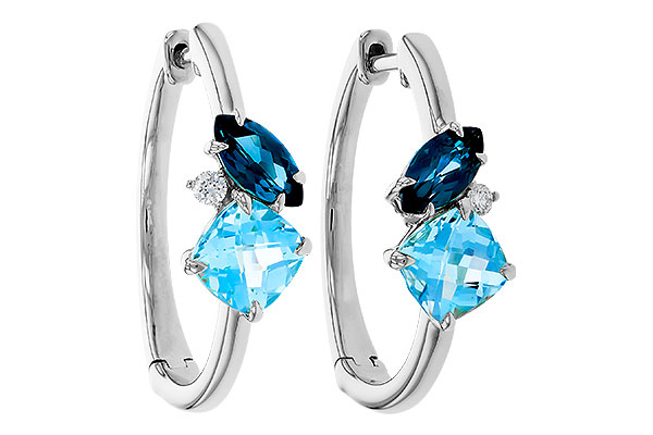 H320-77182: EARRINGS 1.82 TW BLUE TOPAZ 1.86 TGW