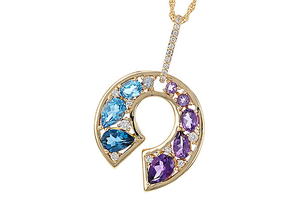 H320-77227: NECKLACE 1.77 SEMI-PREC (AMY & BT) 1.90 TGW