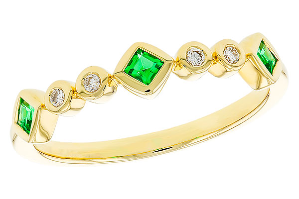 H320-78163: LDS WED RG .14 TW EMERALD .19 TGW