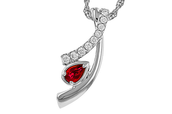 H320-79000: NECKLACE .21 RUBY .38 TGW (5x3 RUBY)