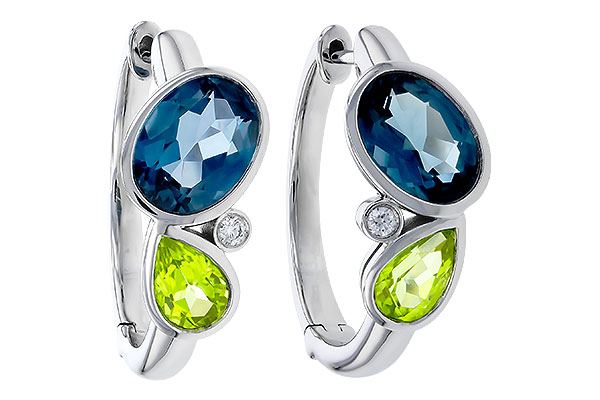 H320-81782: EARRINGS 2.97 SEMI-PREC (PER,LBT) 3.00 TGW