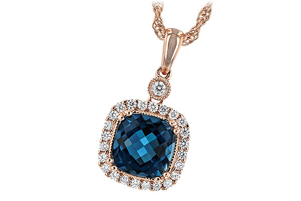 K235-29000: NECK 1.63 LONDON BLUE TOPAZ 1.80 TGW (7MM LBT)