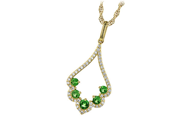 K236-19027: NECK .34 GREEN GARNET .53 TGW
