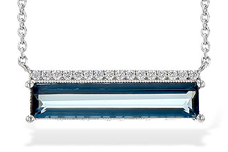 K236-24500: NECK 2.70 LONDON BLUE TOPAZ 2.80 TGW