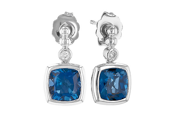 K318-91736: EARR 1.78 LONDON BLUE TOPAZ 1.82 TGW