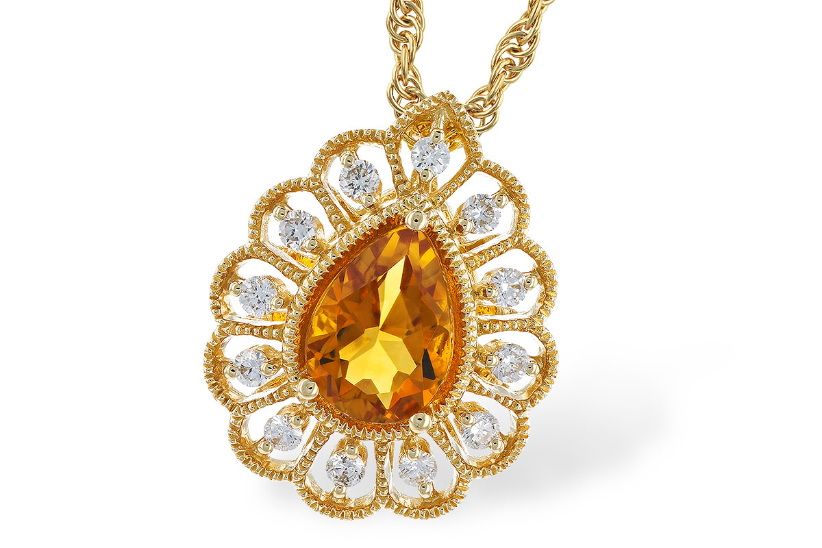 K319-85436: NECKLACE .62 CITRINE .75 TGW (7x5MM CIT)