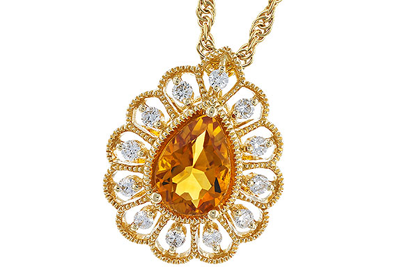 K319-85436: NECKLACE .62 CITRINE .75 TGW (7x5MM CIT)