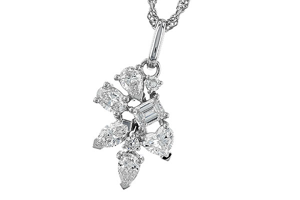 K319-89045: NECKLACE .90 TW FANCY CUT DIAS