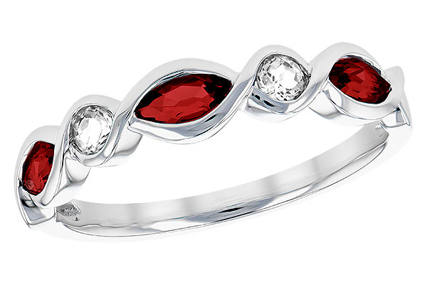 K320-74491: LDS RG .52 TW GARNET .64 TGW