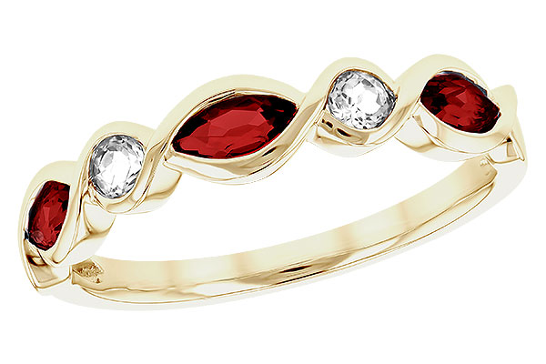 K320-74491: LDS RG .52 TW GARNET .64 TGW
