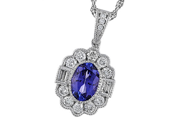 K320-74509: NECKLACE .80 TANZANITE 1.15 TGW (7x5MM OV)