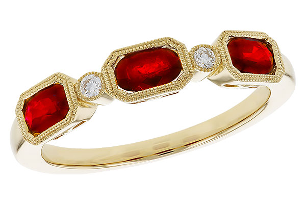 K320-75400: LDS WED RG .72 RUBY .77 TGW (4x3MM RUBY)