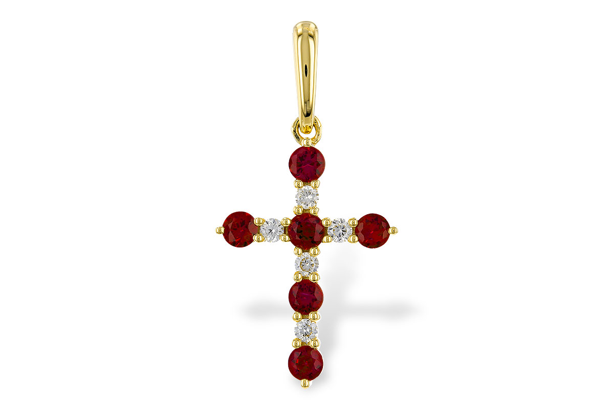 K320-75418: PENDANT .34 TW RUBY .42 TGW