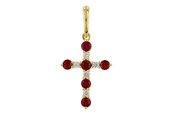 K320-75418: PENDANT .34 TW RUBY .42 TGW