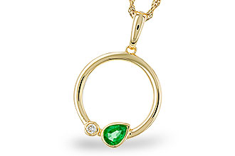 K320-75427: NECKLACE .20 EMERALD .22 TGW
