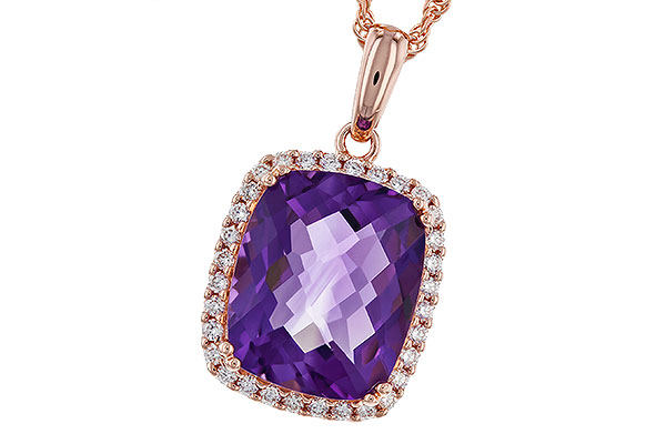 K320-76318: NECKLACE 4.57 AMETHYST 4.81 TGW (12x10MM CU)