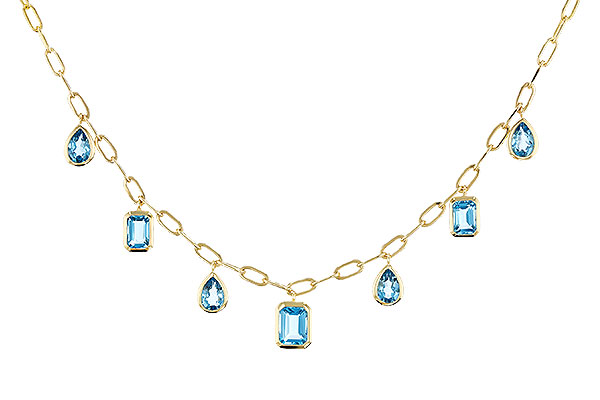 K320-76345: NECKLACE 4.10 TW BLUE TOPAZ (17")