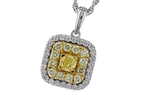 K320-77227: NECK .23 FANCY YELLOW DIAMONDS .65 TW