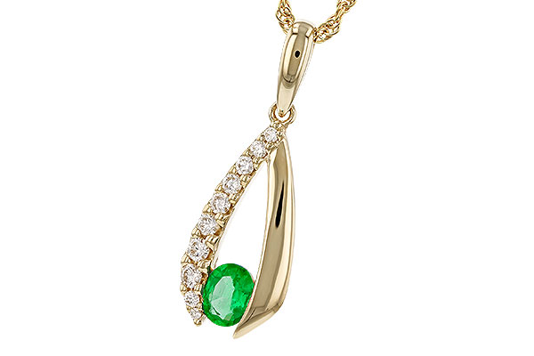 K320-79000: NECKLACE .28 EMERALD .45 TGW (5x4 EMER)