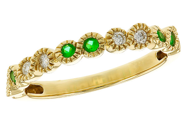 K320-79972: LDS WED RG .11 TW EMERALD .20 TGW