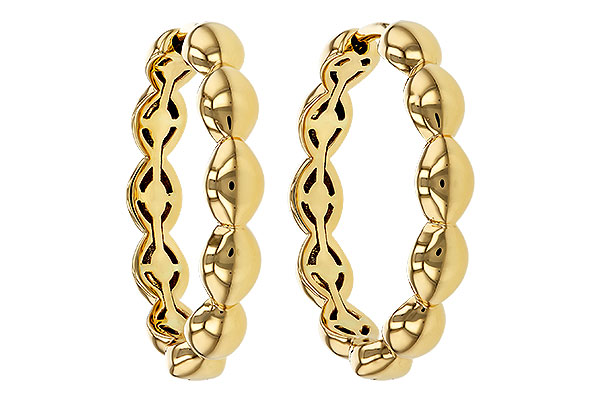 K320-80827: GOLD EARRINGS (21MM)