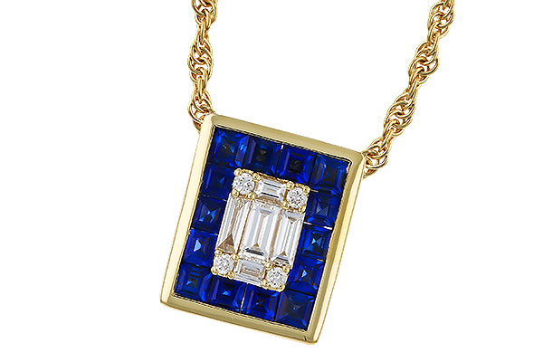 K320-80863: NECKLACE .84 SAPPHIRE TW 1.02 TGW