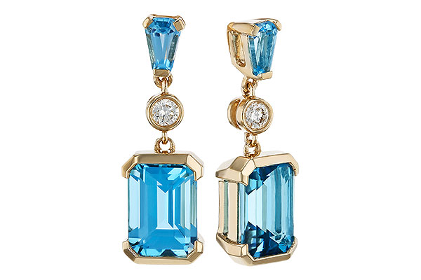 K320-80872: EARRINGS 2.37 TW BLUE TOPAZ 2.44 TGW