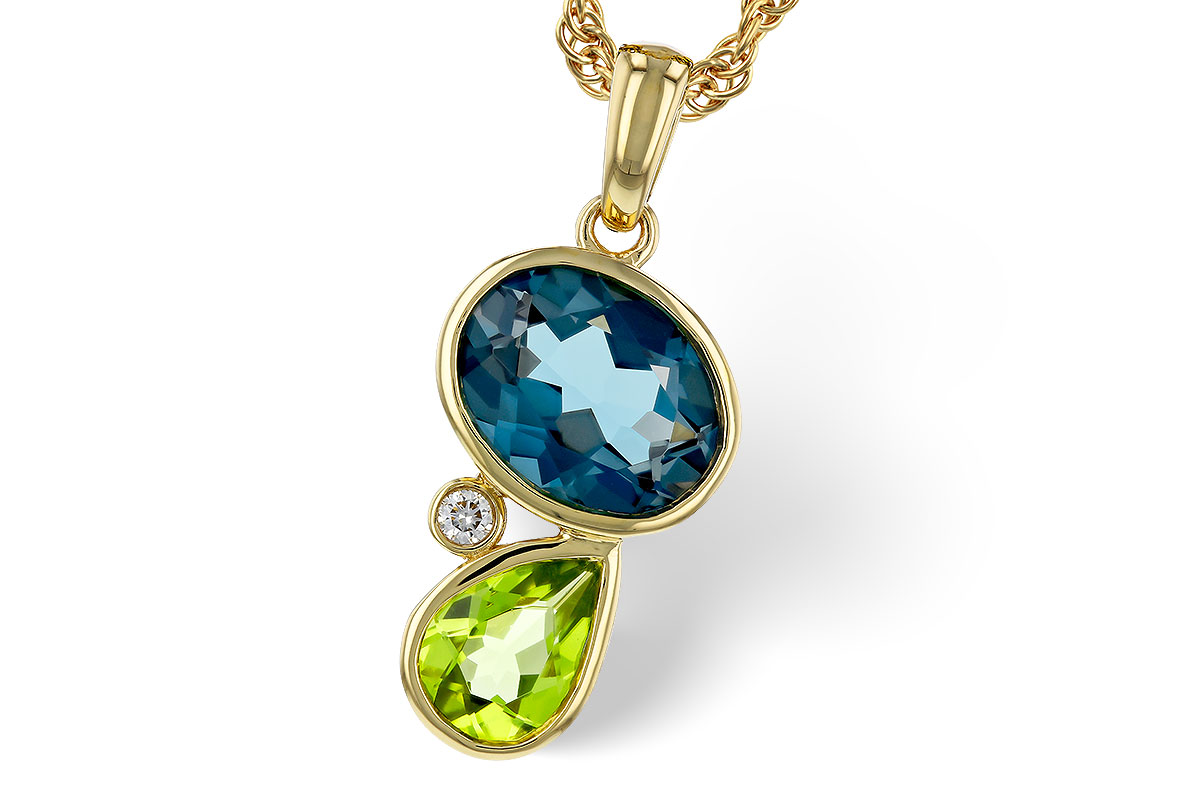 K320-81763: NECKLACE 2.43 SEMI-PREC (PER,LBT) 2.45 TGW