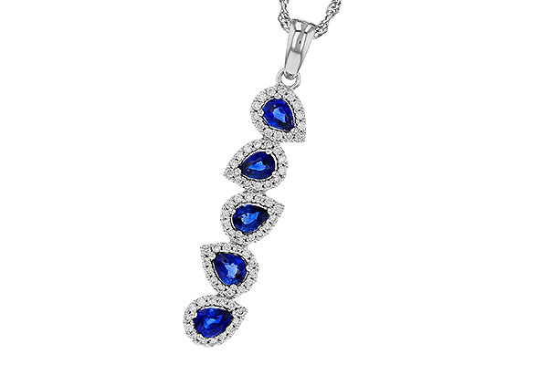 K320-81809: NECKLACE .95 TW SAPPHIRE 1.19 TGW