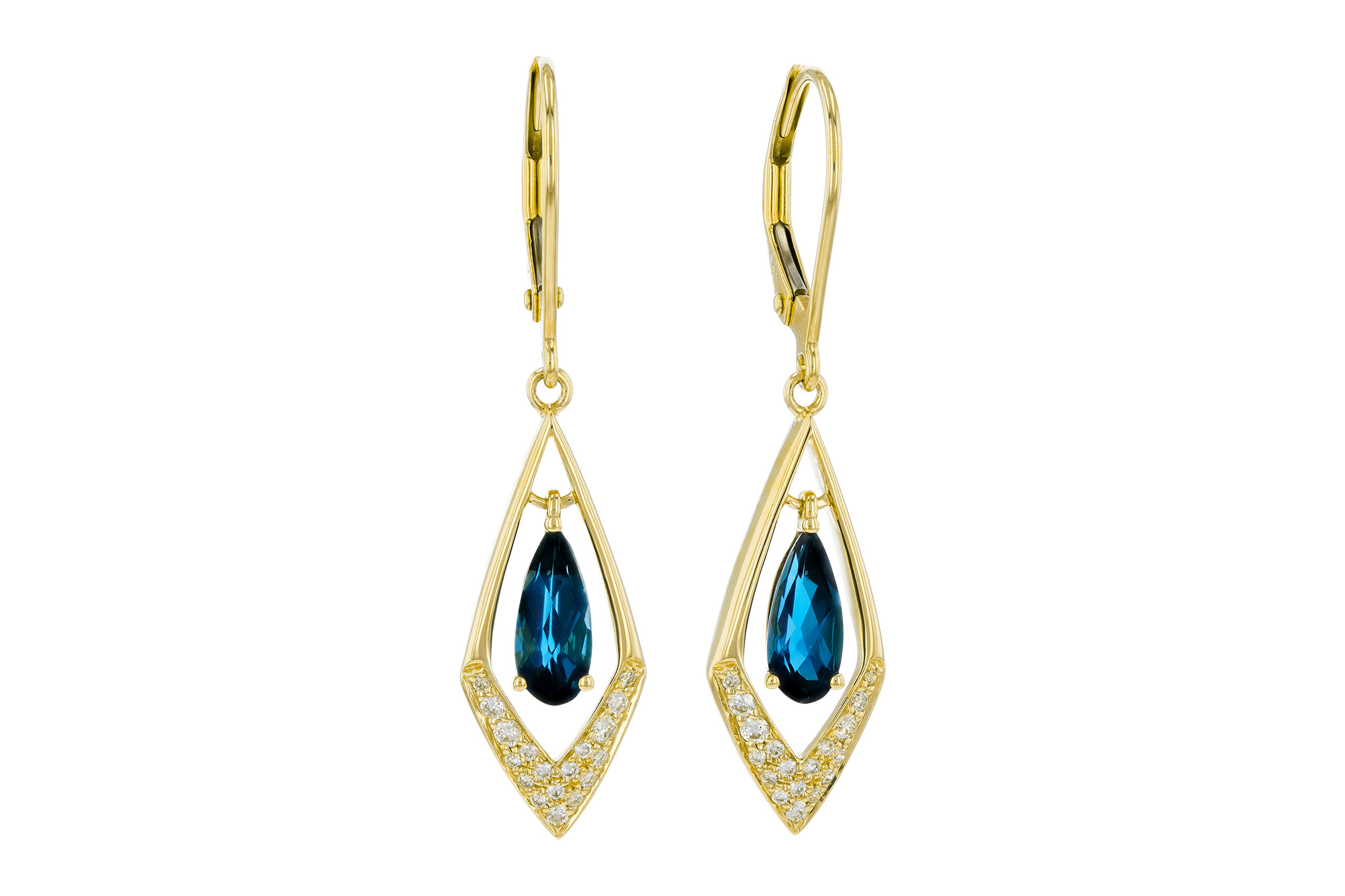 K321-66291: EARR 1.07 TW LONDON BLUE TOPAZ 1.22 TGW