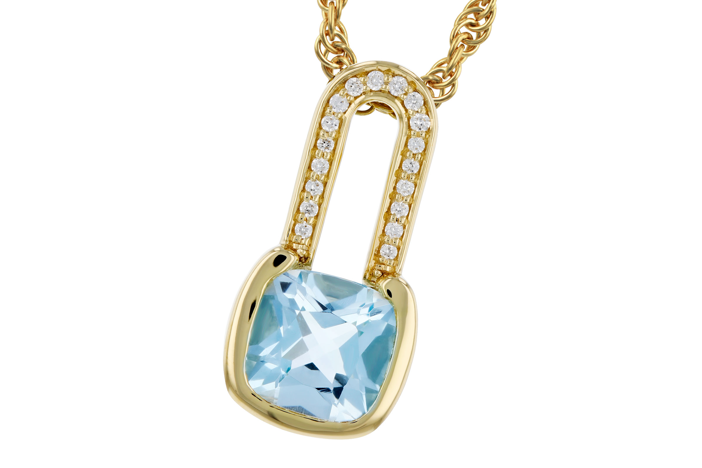 K321-67191: NECKLACE .91 SKY BLUE TOPAZ .95 TGW (6MM BT)