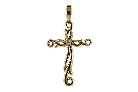 L052-59036: CROSS PENDANT .01 BR