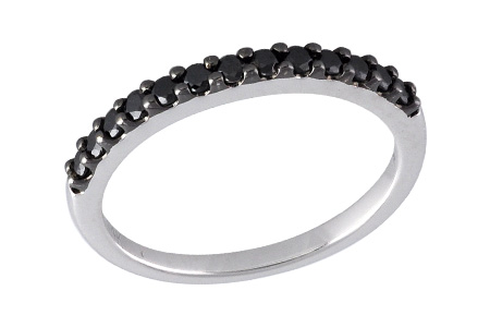L231-67245: LDS WED RG .29 BLK DIAS TW