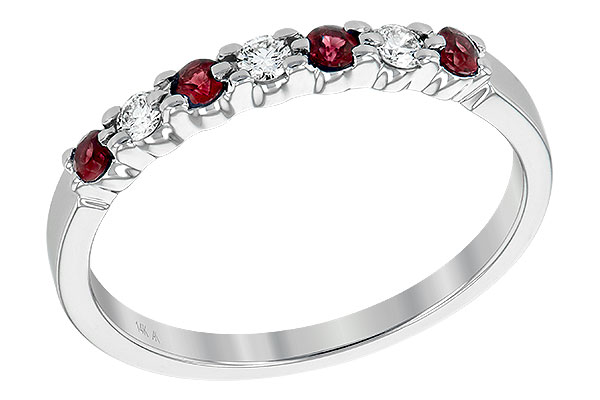 L231-71763: LDS WED RG .18 RUBY .28 TGW