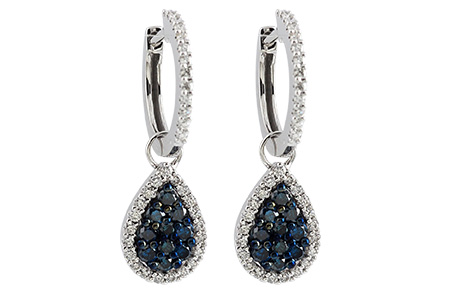 L232-63581: EARR .50 BLUE DIA .95 TW