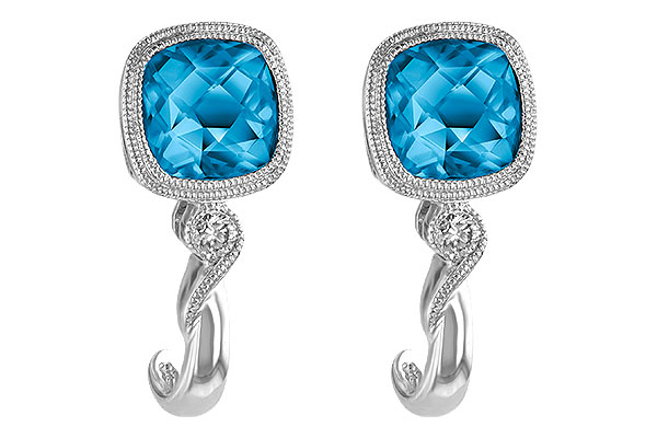 L233-52718: EARR 2.10 BLUE TOPAZ 2.14 TGW