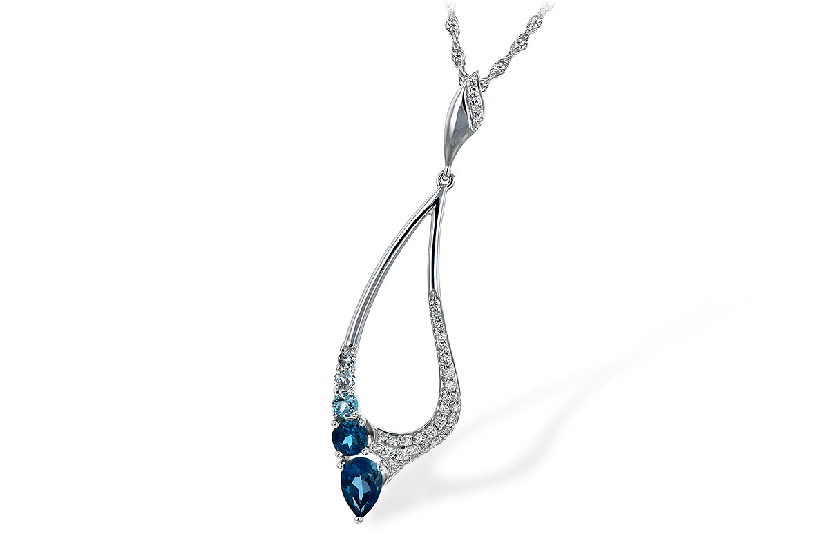 L235-34463: NECK .83 BLUE TOPAZ 1.00 TGW